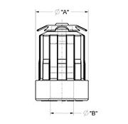 drawing of Plastic Caster Socket with Steel Retaining Clip