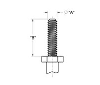 drawing of Threaded Stem